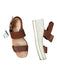 Dolce Vita Shoe Size 8.5 Tan & beige Linen Ankle Buckle Square Toe Wedges Tan & beige / 8.5