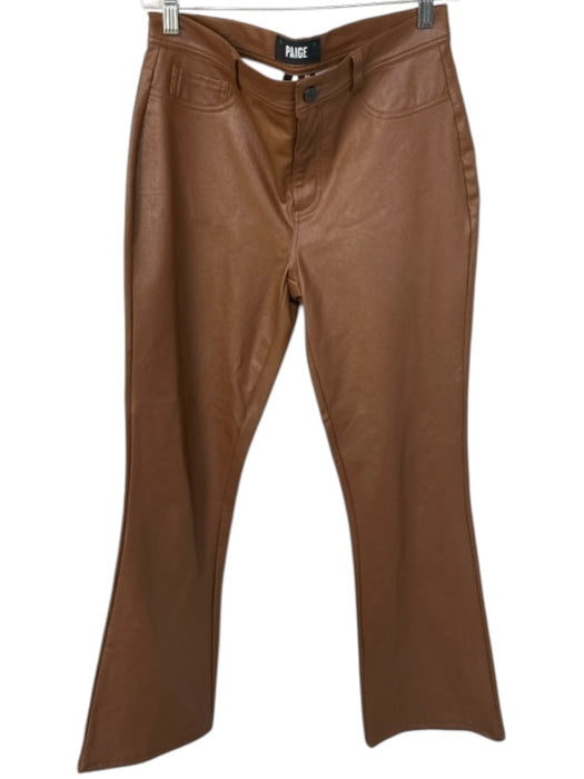 Paige Size 28 Brown Vegan Leather High Waist Bootcut Pants Brown / 28