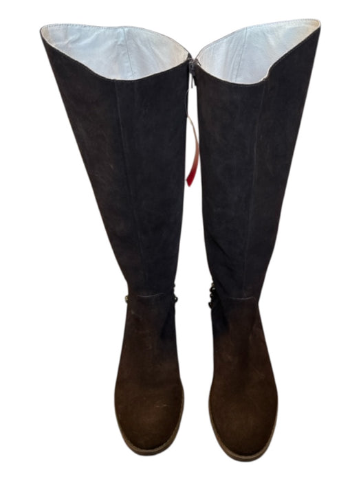 Cecelia New York Shoe Size 8.5 Chocolate Brown Suede Side Zip Studded Boots Chocolate Brown / 8.5