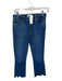 Paige Size 27 Dark Wash Cotton Blend High Waist Bootcut Raw Hem Jeans Dark Wash / 27