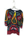 Verb Size S Black & Multi Cotton Long Balloon Sleeve Embroidered Flowers Dress Black & Multi / S
