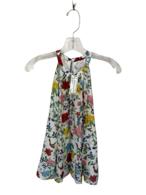 Alice & Olivia Size XS White & Multi Cotton & Silk Sleeveless Botanical Top White & Multi / XS