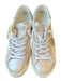 Philippe Model Shoe Size 39 White & Silver Leather Metallic Athletic Sneakers White & Silver / 39