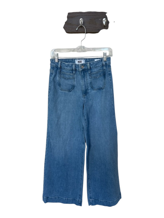 Paige Size 27 Light Wash Cotton Blend High Waist Wide Leg Jeans Light Wash / 27