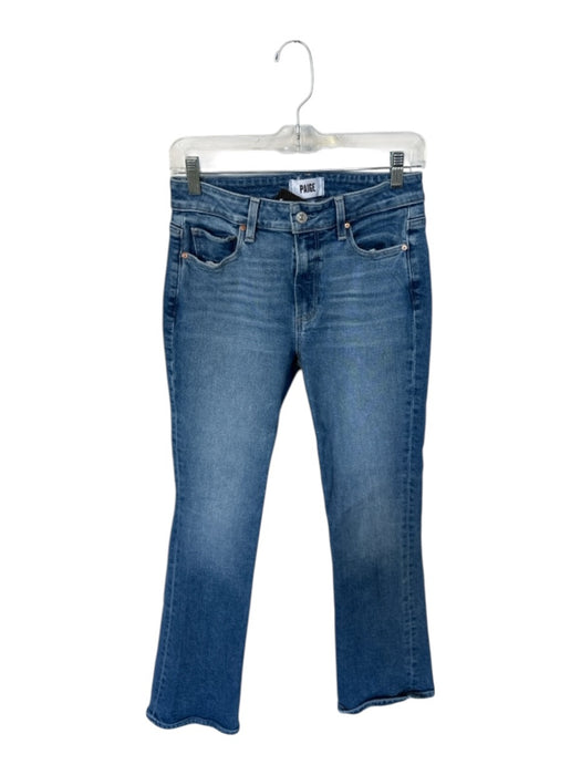 Paige Size 27 Med Light Wash Cotton Blend High Waist Mini Boot Jeans Med Light Wash / 27