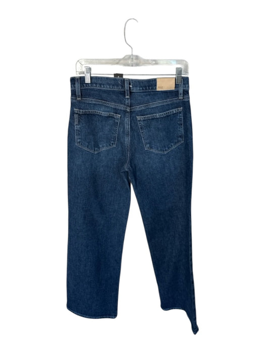 Paige Size 26 Med Dark Wash Cotton Blend High Waist Wide Leg Jeans Med Dark Wash / 26