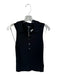 Paige Size S Black Organic Cotton Blend Sleeveless Ribbed Collar Buttons Top Black / S