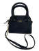 Kate Spade Black Leather Saffiano Silvertone hardware Bag Black