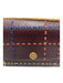 Tory Burch Maroon & Multi Leather Saffiano Magnetic Snap Goldtone Hardware Bag Maroon & Multi