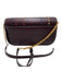 Tory Burch Maroon & Multi Leather Saffiano Magnetic Snap Goldtone Hardware Bag Maroon & Multi