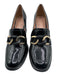 Linea Paolo Shoe Size 8 Black Patent Leather Square Toe Chain Detail Pumps Black / 8