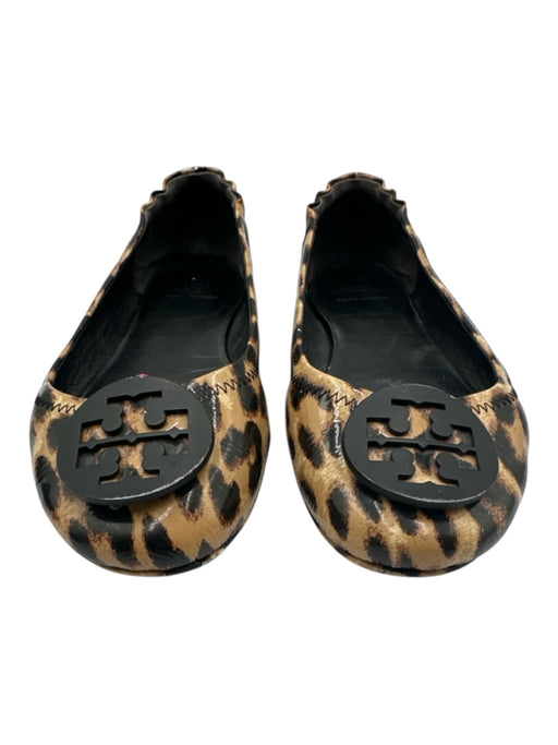 Tory Burch Shoe Size 8 Beige & Brown Patent Leather Cheetah Slip On Flats Beige & Brown / 8