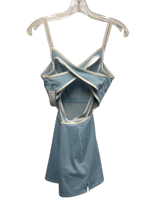 FP Movement Size Est S Light Blue Polyester Cross Back Cut Out Back Dress Light Blue / Est S
