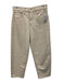 J Crew Size 26 Off White Cotton Blend Zip & Button Barrel Leg Slim Jeans Off White / 26