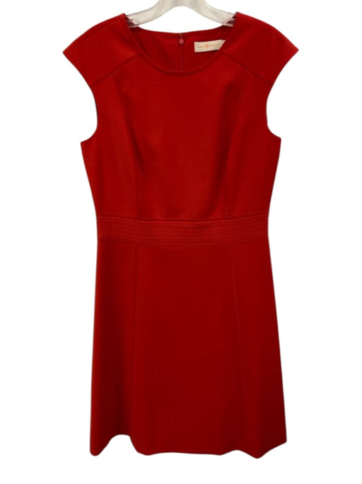 Tory Burch Size 8 Red No Fabric Tag Sleeveless Zip Back Knee Length Pants Red / 8