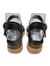 Steve Madden Shoe Size 8M Black Leather open toe Ankle Buckle Espadrille Sandals Black / 8M