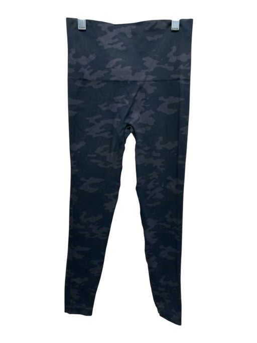 Spanx Size S Black & Gray Nylon Blend Elastic Waistband Camo Athletic Leggings Black & Gray / S