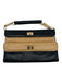 Chanel Black & Beige Lambskin Leather Gold hardware Quilted Turnlock Bag Black & Beige / Small