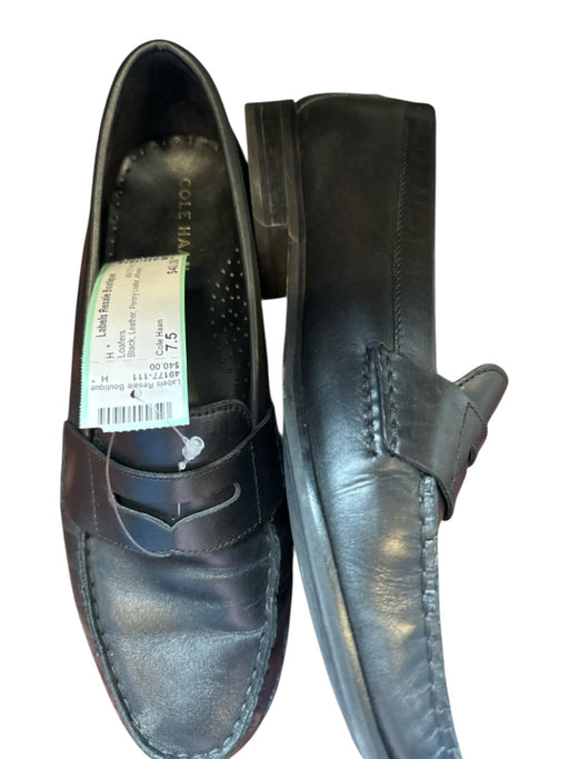 Cole Haan Shoe Size 7.5 Black Leather Penny Loafer Loafers Black / 7.5