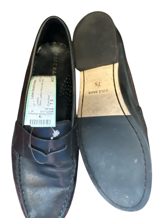 Cole Haan Shoe Size 7.5 Black Leather Penny Loafer Loafers Black / 7.5