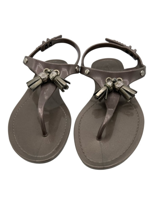 Tods Shoe Size 37 Purple Rubber Tassels Thong Sandals Purple / 37