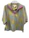 Emily McCarthy Size S Green, Blue, Pink Polyester & Cotton Short Sleeve Knit Top Green, Blue, Pink / S