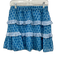 Oliphant Size S Blue & White Cotton Mini Abstract Print Ruffle Skirt Set Blue & White / S