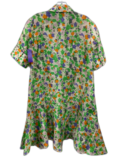 Baum und Pferdgarten Size M Green, Orange, Purple Short Sleeve Buttons Dress Green, Orange, Purple / M