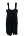Maeve Size S Black Cotton Sleeveless Tiered Midi Dress Black / S