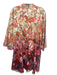 Tuckernuck Size L Orange, Red, Pink Cotton Long Bell Sleeve Floral Print Dress Orange, Red, Pink / L