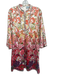 Tuckernuck Size L Orange, Red, Pink Cotton Long Bell Sleeve Floral Print Dress Orange, Red, Pink / L