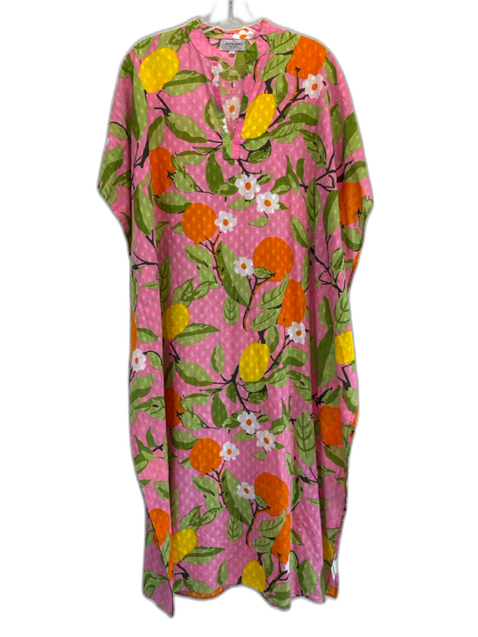 Olivia James the Label Size S Pink, Green, Orange Cotton Cap Sleeve Fruit Dress Pink, Green, Orange / S