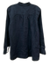 Not Monday Size S Navy Blue Linen Long Sleeve 1/4 Button Breast Pocket Top Navy Blue / S