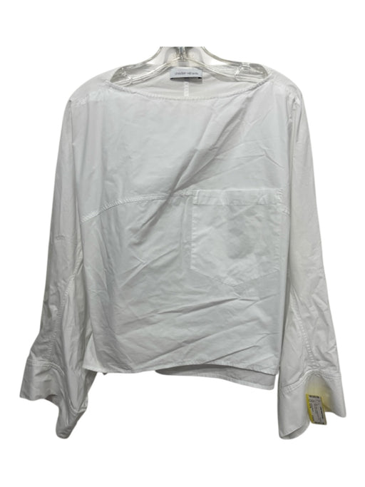 Christian Wijnants Size XS/34 White Cotton oversized pocket Long Sleeve Boxy Top White / XS/34