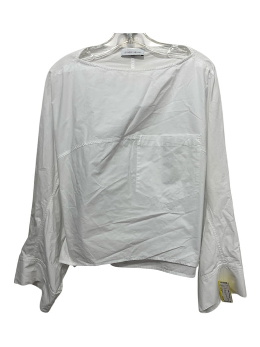 Christian Wijnants Size XS/34 White Cotton oversized pocket Long Sleeve Boxy Top White / XS/34