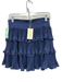 Ramy Brook Size M Navy blue & gold Polyester Elastic Back Pleated Mini Skirt Navy blue & gold / M
