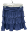Ramy Brook Size M Navy blue & gold Polyester Elastic Back Pleated Mini Skirt Navy blue & gold / M