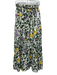Beyond by Vera Size S White, Green & Multi Cotton Elastic Waistband Maxi Skirt White, Green & Multi / S