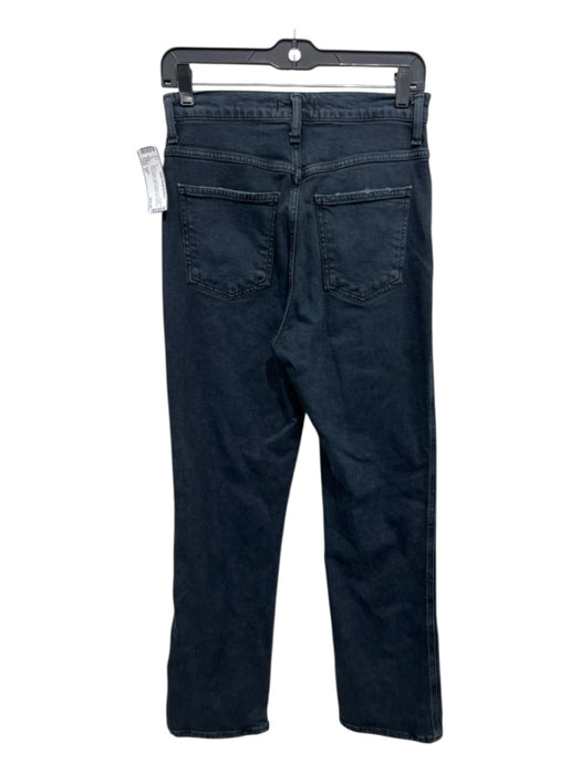 Agolde Size 27 Black Wash Cotton Blend Zip & Button Distressed Detail Jeans Black Wash / 27