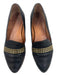 Chloe Shoe Size 39.5 Black Leather Gold Studs Flat Loafer Shoes Black / 39.5
