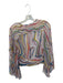 Maeve Size S White & Multi Viscose Abstract V Neck Smocked Detail Top White & Multi / S
