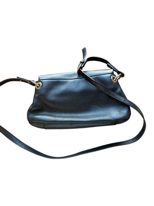 Kate Spade Black Vegan Leather Cross Body Silver Hardware Magnetic Closure Purse Black / Mini