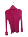 We The Free Size XS Hot pink Cotton Blend Ribbed & Open Knit Turtle Neck Sweater Hot pink / XS