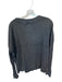 We The Free Size M Dark Grey Cotton Blend Ribbed V Neck Large Buttons Sweater Dark Grey / M