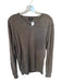 Uni Q Lo Size L Brown Wool Heathered V Neck Long Sleeve Sweater Brown / L