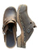 Sanita Shoe Size 38 Brown Wood Buckle Strap Studded Grips Clogs Brown / 38