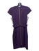 Saks Fifth Ave Size 6 Purple Missing Fabric Back Zip Tunic Cap Sleeve Dress Purple / 6