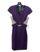 Saks Fifth Ave Size 6 Purple Missing Fabric Back Zip Tunic Cap Sleeve Dress Purple / 6