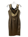 Michael Kors Collection Size 4 Gold Polyester & Acrylic Back Zip Shimmer Dress Gold / 4