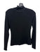 Milly Size P Black Viscose Long Sleeve Mock Neck Twist Knot Cut Out Top Black / P